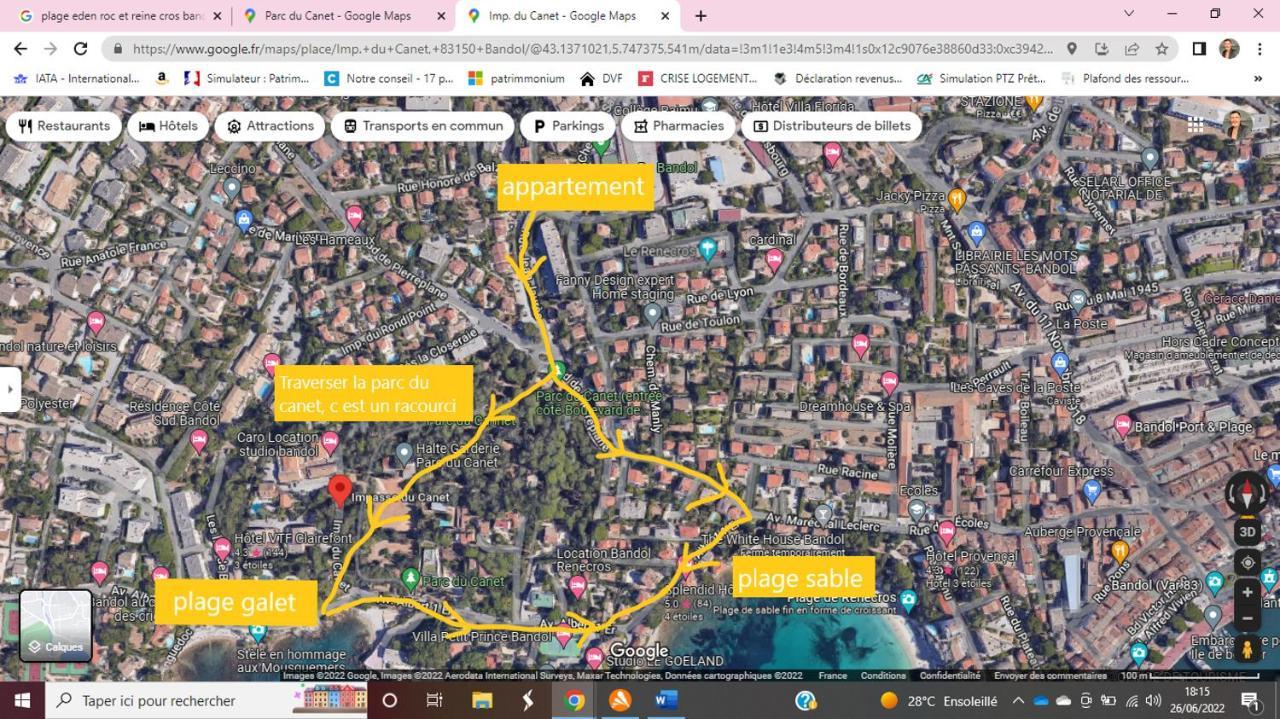 T2 30 M2 Avec Jardin Proche Des Plages Bandol Luaran gambar
